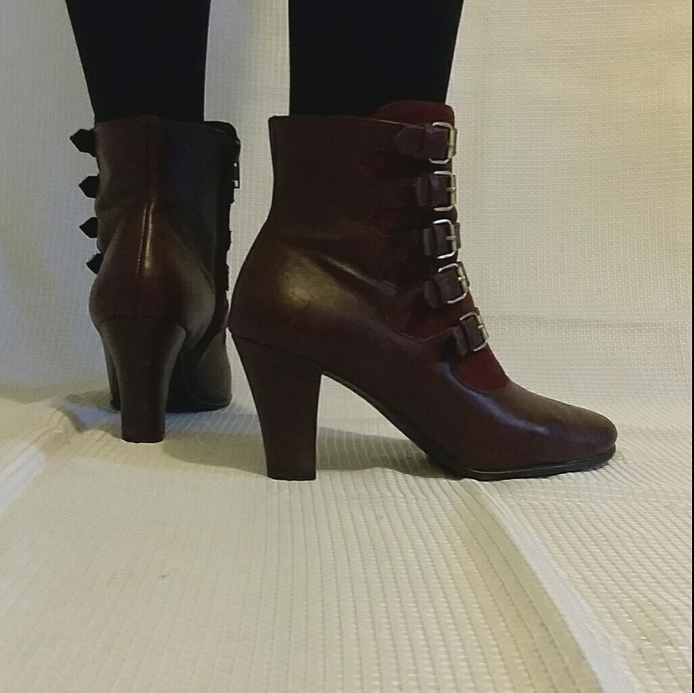 Burgundy Ankle Boots